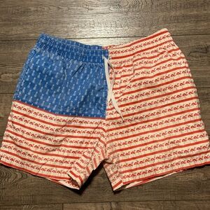 Chubbies Swim Trunks Shorts Mens L American Flag Flamingo Pineapple Lined